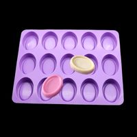 Wholesale Baking Moulds Silicone Mold Cavity Oval Bread Baked Muffins And Cakes Of Soap Natural Cheesecake Brownie Candy Making