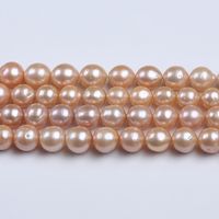 Wholesale Pearl Beads mm Natural Cultured Round Pink Edison Freshwater Loose Pearls Strand For Making Jewelry