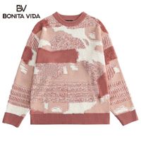Wholesale Men s Sweaters Bonita Vida Harajuku Hip Hop Camouflage Knitted Jumpers Sweater Streetwear Fashion Loose Casual Knitwear Pullovers Tops