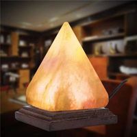 Wholesale Decorative Objects Figurines PC Pyramid Natural Himalayan Air Purifier Salt Lamp Ionic Rock Crystal Night Lights USB Colorful Color G2