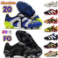 Wholesale Mens Soccer cleats Shoes Predator Absolute accelerator FG Electricity triple black blue white volt obsidian gold red football men designer sneakers with gifts