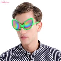 Wholesale 1 Pairs Cool Funny Alien Glasses Costume Mask Novelty Plastic Donut Sunglasses Bachelorette Party Photo booth Props Favors