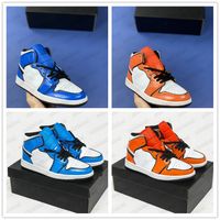 Wholesale 1 Mid SE Turf Orange Patent Leather s Signal Blue Basketballs Shoes Mens Womens Runner Trainers Designer Sports Sneakers