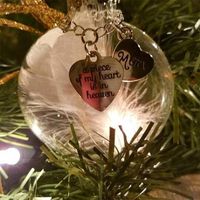 Wholesale Christmas Decorations Bauble Badminton Feather Ball Ornament Glass Hanging Decor Tree Toppers