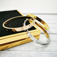 Wholesale Full love gold bangle K gold plated diamond bracelet Valentine s Day gift Trendy people must go shopping with all kinds of clothes for parties and send flannel bags