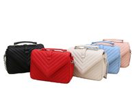 Wholesale Fashion Woman Bag Highest Quality Luxury Classic Purse Handbag V Pattern Leather Handbags Female Shoulder Bags Clutch Tote Messenger Purses