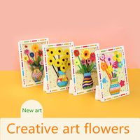 Wholesale DIY creative handmade educational photo frame art flower toy gift paste felt cloth bouquet material package