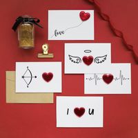 Wholesale Greeting Cards Creative Love Heart Word Card Wedding Thanks Birthday Paper Party Supplies