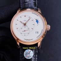 mate watch 2022 - Top JHF version PANO MATIC LUNAR 1-90-02-45-35-05 Big Date White Dial Cal. 90-02 Automatic Moon Phase Mens Watch Rose Gold Designer Watches