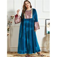 Wholesale Ethnic Clothing Velvet Abaya Muslim Women Maxi Dress Plus Size Velour Kaftan Islamic Winter Warm Abayas Turkey Dubai Caftan Arab Robe