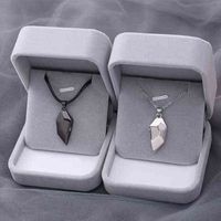 Wholesale 1pair Magnetic Couple Necklace for Lovers Gothic Punk Heart Pendant Men Wedding Jewelry Valentine s Day Gift