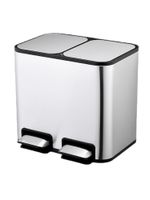 Wholesale Waste Bins Selective Modern Trash Can Big Stainless Steel Large Recycle Kitchen Storage Cubo De Basura Home Office EI50LJ