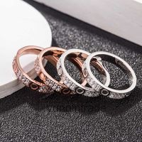 Wholesale Brand Rings love ring womens couple Diamond screw stainless steel zircon jewelry gifts for woman Accessories w