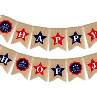 Wholesale Burgee Flags Independence Days happy th of july Swallowtail Banners American National Day String Flag Bunting Banner KKB7353