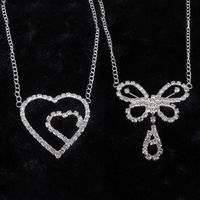 Wholesale Belts Fashion Women Body Jewelry Heart Butterfly Sexy Alloy Accessories Silver Dance Decor Waist Chain Female