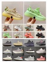 Wholesale 3M Reflective Infant kids Running shoes Black GID Glow Cloud White Static NewBorn Baby Childrens Sneakers Lace up big boy Little girl Toddler Children Trainers Flats