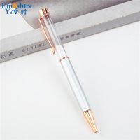 Wholesale Ballpoint Pens Creative Empty Tube Pen Self filling Metal Crystal Ballpen With No Gold Foil Oil Roller Ball Cute DIY Writing P746