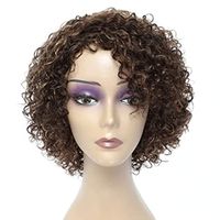 Wholesale 3 Tone ombre kinky Curly Human Hair Wigs for Black Women Brown blonde P4 pixie bob african american hairstyle Glueless density fashion new arrival