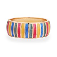 Wholesale Alloy Bangle bracelets fashion color mixing and matching handmade dripping drum shape mixed color bracelet retro personality wide edge mixed color wrist jewelry