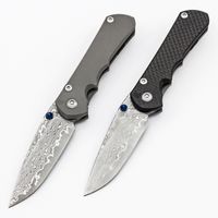 Wholesale Chris Reeve Small Inkosi Exclusive Folding Knife Carbon Fiber Titanium Handle Damascus Blade Pocket EDC Tactical Hunting camping Self Defense Outdoor Tool