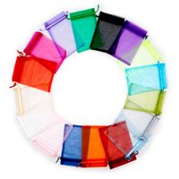 Wholesale False Eyelashes x15cm Colors Organza Bags For Mink Lash Decoration Cases Packaging Extension Makeup Tool