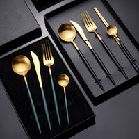 Wholesale Dinnerware Sets Stainless Steel Western Tableware Set El High end Steak Knife Fork Spoon Chopsticks Of Five
