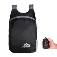 Wholesale Backpack S IKRR Portable Nylon Travel Solid Simple Zipper Foldable Back Pack Waterproof Outdoor Folding Bag For Women Men