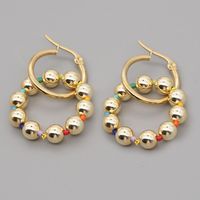 Wholesale Hoop Huggie Go2boho mm mm Gold Color Beads Earrings Women Handmade Stainless Steel Earring Jewelry
