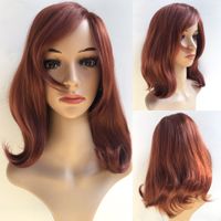 Wholesale Fashion Short Wine Red Sexy Wig High Quality Style Wig Straight Synthetic Hair Full Wigs Celebrity Wig Wholesalefactory direct