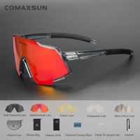 Wholesale COMAXSUN Polarized Sports Sunglasses with Interchangeable Lenses Mens Womens Cycling Glasses Running Fishing Sunglasses Sty X0726