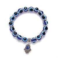 Wholesale fashion blue ey bracelet evil turkish glass beads Handmade elasticity bracelet jewelry for women