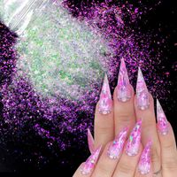 Wholesale Nail Art Decorations g Iridescent Glitter For Design Sparkly Mirror Sequins Ultra thin Mermaid Irregular Flakes Manicure