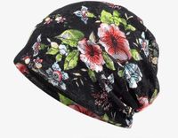 Wholesale Beanie Skull Caps Designer Ladies Printed Flower Slouchy Beanie Cap Women Lace Baggy Skullies Hats Summer Floral Skull