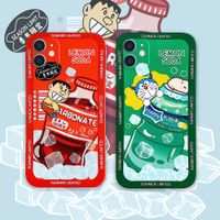 Wholesale Summer limited sparkling water Silicone Cases for iPhone Plus XS XR Pro Max back cover Protective shell phone case Gift Tempered film