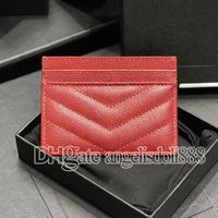 Wholesale Designer Wallet Women Credit Card Holders chevron quilted monogrm fragments coin purse top A quality black calfskin caviar genuine leather zipper wallets