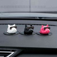 Wholesale Car Ornament PVC French Bulldog Doll Personality Decoration Automobiles Interior Dashboard Dog Toys Auto Accessories Kids Gifts