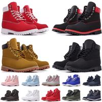 Wholesale Fashion men boots designer mens womens leather shoes top quality Ankle winter boot for cowboy yellow red blue black pink hiking work US UK