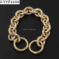 Wholesale 24mm thick round aluminum chain spring ring Light weight bags strap bag parts handles easy matching Accessory Handbag Straps