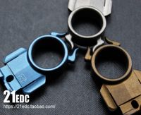 Wholesale EDC TC4 Titanium Alloy Finger Tiger Outdoor Survival Key Chain Pendants Knuckles Broken Window Tools AC480