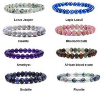 Wholesale Healing Rose Quartz Bead Bracelet Natural Chakra Gemstone Bracelets Women Men Girls Birthday Gifts