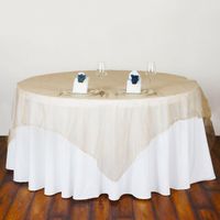 Wholesale Table Cloth Organza Tablecloth El Wedding Banquet Party Decoration Square Round Covers Overlays Home Decor