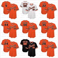 Wholesale Giants Throwback Custom Buster Posey Jerseys Brandon Belt Will Clark Willie Mays Crawford Willie McCovey orange black white baseball jerseys all stitched
