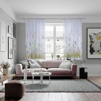 Wholesale Curtain Drapes Daffodil Flower Tulle Handle Coveted Fabric Modern Curtains For Living Room Bedroom Window Voile