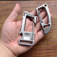 Wholesale EDC Tool gear Titanium TC4 Key Chain Carabiner Outdoor wrench Bottle Opener factory direct sales High AKC26