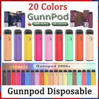 Wholesale GUNNPOD Disposable Vape mAh Battery Puffs E Cigarette Deivce ml Vaporizer Starter Kit Colors