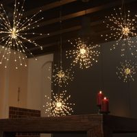 Wholesale Fireworks Solar String Lights LED Solar Lamp Mode LED Lights Decoration XMAS Light For Party Christmas w