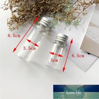 Wholesale 10 ML Portable Empty Jar Cosmetic Containers Glass Sample Bottle With Aluminium Cap Small Shampoo Makeup Refillable Bottles Storage Jars Factory price expert
