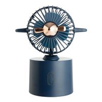 Wholesale Electric Fans Mini Desktop Fan Portable USB Charging Speed Settings Air Cooler Degree Auto Rotation For Student Dormitory Home Office U