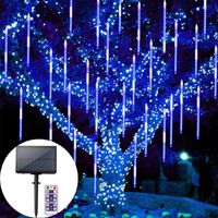 Wholesale Strings Tubes v Solar Meteor Shower Light String With Timing Dimming Controller For Christmas Wedding Home Party Garland Fairy Decor
