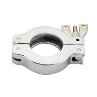 Wholesale KF25 Stainless Steel Sanitary Vacuum Pipe Fittings Triclamp Hinge Wing Nut Clamps Flange Tri Clamp No Centering Bracket No O Ring